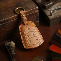 Car Key Cover Case Leather for Cadillac XT5 CT5 XT4 CT6