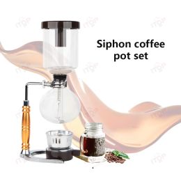 Tools ITOP LRSCP 300/500ML Syphon Coffee Pot Set Glass Teapot Coffee Utensils Manual Coffee Machine Syphon Pot Syphon Coffee Tools