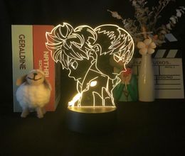 Galaxy Night Light LED Projector 3D Haikyuu Atmosphere Lamp for Bedroom Club Decor Kids Gift Acrylic Nightlight with Crack Base6540878