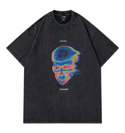 Men039s TShirts Y2k Oversize Man T Shirt Vintage Graphic Tee Shirts Half Sleeve High Street Hip Hop Casual Loose Skull Tshirts1319423