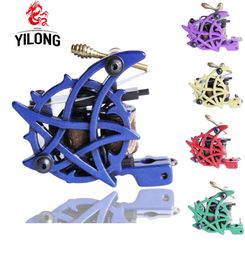 New Professional Casting Iron Tattoo Machine 10 Wraps Coil Stainless Steel Tattoos Body Art Gun Makeup Tool 5 Color 111033547399774