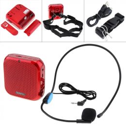 Microphones Rolton Mini Original Sound Megaphone Portable Voice Amplifier Waist Band Clip Loudspeaker Support TF USB FM Radio MP3 Player