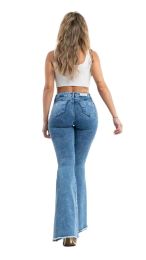 Jeans Autumn 2023 New High Waist Boot Cut Jeans For Women Fashion Skinny Stretch Button Raw Denim Flared Pants Slim Fit Trousers S2XL