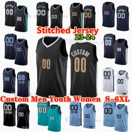 Custom S-6XL 23-24 Season Stitched Basketball Jerseys 12 Ja 13 Jaren Morant Jackson Jr. 36 Marcus 10 Luke Smart Kennard 15 Brandon Clarke 8 Ziaire Williams Desmond Bane