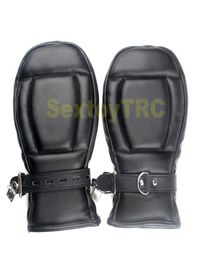 Fetish Bondage Gimp Dog Paws Lockable Mitts Locking Dog Palm Cuffs Black Red BDSM Gear Puppy Slave Play Costume Hands Restraint Gl1142422