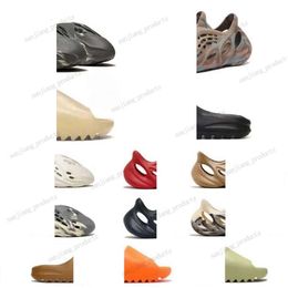 2024 The highest version on market Slides foam runr west Slippers Desert Sand Earth Brown Bone Glow Green Enflame Orange Ochre Resin Soot flip flop Slippers Sandals 48