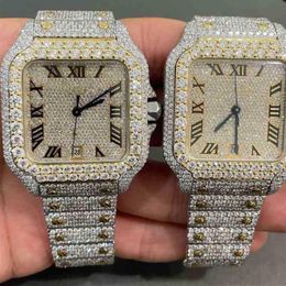 2022 Stylish Custom Hip Hop Luxury Dign Stainls Steel Iced Out Diamonds Watch 3304
