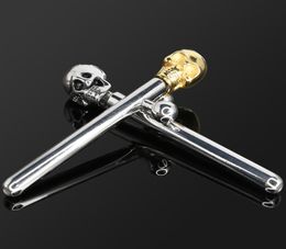 2020Gold Skull Urethral Sound Urethra Catheter Male Penis Plug Tube Urethral Stretcher Urethral Sound Dilator Adult Sex Toy4252792