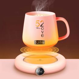 Tools USB Cup Warmer Coffee Milk Tea Water Mug Heater 3 Temperature Adjustable LED Display Heating Coaster For Home Office Winter