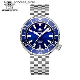 Other Watches ADDIESDIVE Diver Sapphire Glass NH35 Mens Ice Hockey Dial Steel BGW9 Luminous 0M Waterproof Automatic Wrist Q240301