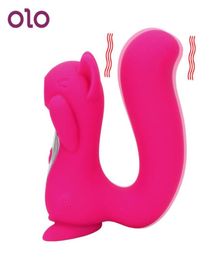 OLO 10 Frequency Sucking Tongue Vibrator Cute Squirrel Sculpt Nipple Sucker Clitoris Licking Stimulator Sex Toys for Women X04014185385