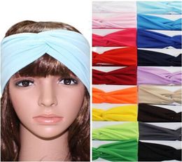 wide 3 5 in width turban headbands women turban head wrap headband fabric hair wrap 10pcs lot5285972