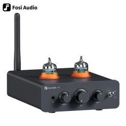 Alto-falantes Fosi Áudio P3 Amplificador de Tubo Bluetooth HiFi Estéreo Pré-Amplificador Válvula Vácuo com Controle de Tom de Graves Agudos para Alto-falante Home