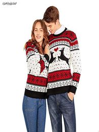 FashionCouples Winter Sweater Pullover Two Person Ugly Sweater Couples Pullover Novelty Christmas Women For Sweater Pull Femme 3X3886899