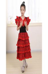 Stage Wear Dance Dress For Girls Traditional Spanish Flamenco Baby Classic Flamengo Gypsy Style Skirt Bullfight Festival Ballroom 1141510