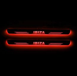 Moving LED Welcome Pedal Car Scuff Plate Pedal Door Sill Pathway Light For SEAT IBIZA 2009 2017 20186191886