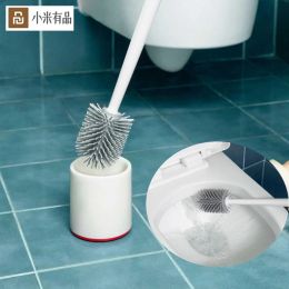 Control Youpin YJ Vertical Toilet Cleaning Brush Soft Glue Bristles Toilet Brush Scrubber Clean Handle Corner Brush Bathroom Toilet Tool