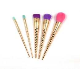 Professional Glam 5pcs Makeup Brush Eyeshadow Blush Powder Face Brushes Cosmetics Make Up Woman Designer Beauty Tools5246584