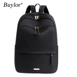 Backpack Buylor Women Oxford Backpacks Waterproof Business Travel Backpacks Fashion 14inch Laptop Bag Large Capacity Students Schoolbag