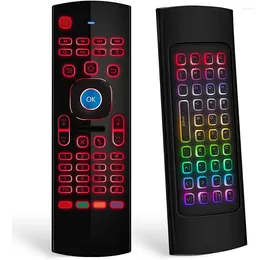 Remote Controlers Air Mouse For Android Tv Box Mini Wireless Keyboard Control With RGB Backlit MX3 Pro IR Learning