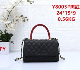 Classic Plaid designer bag Casual Tote Bag 2024 Fashion top Quality Leather Women's Designer Handbag Tassel Chain messenger Shoulderbags CC&Y8005 #03