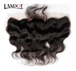 Peruvian Lace Frontal Closure Body Wave 13x4 Middle3 Part Unprocessed Peruvian Virgin Human Hair Full Frontal Closures Natur6624677