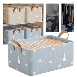 Shopping Bags Wardrobe Clothes Organiser With Handle Foldable Closet Storage Boxes For Underwear Socks Scarves Skirts