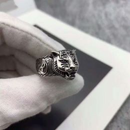 925 Sterling Silver Purple Eye Tiger Head Ring Vintage Sterling Silver Purple Eye Tiger Head Ring Thai Silver Tiger Head Ring279s