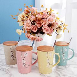Mugs Japanese Hand-painted Snowflake V-cup High Beauty Mug Coffee Cup Creative Ceramic Opening Gift