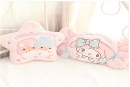 Kawaii Cartoon Pillow My Melody Candy Little Twin Star Shape Plush Soft Back Cushion Creative Sofa Bed Decoration Stuffed Dolls MX2469847