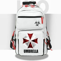 Umbrella backpack Danger Corporation daypack Player school bag Game packsack Print rucksack Casual schoolbag Computer day pack