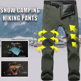 Pants Winter Fleece Softshell Cargo Pants Men Thick Warm Tactical Military Outdoor Hiking Trousers Waterproof Windproof Sweatpants 5XL