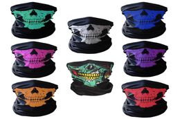 Festival Skull Masks Skeleton Magic Bicycle Ski Skull Half Face Mask Ghost Scarf Multi Use Neck Cycling Mask ZZA22313349224