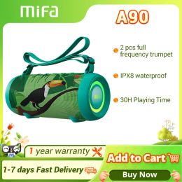 Speakers Mifa A90 Green Bluetooth Speaker 60W Power Output Bluetooth Speaker with Class D Amplifier Subwoofer