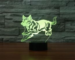 3D Glow LED Night Light Wolf Inspiration 7 Colors Optical Illusion Lamp Touch Sensor for Home Party Festival Decor Great Gift Idea5292972