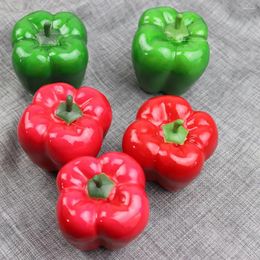 Decorative Flowers 12 Pcs Decorate Simulation Bell Pepper Model Models Poly Dragon Restaurant Display Vegetable