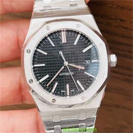 Brand Watches Audemar Pigue Royal Oak 15400ST Black 41mm Automatic Mechanical Mens Watch 41mm HB YV2M