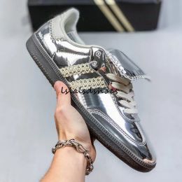 2024 New Style Designer Shoes Wales Bonner Pony Leopard Tonal Cream White Silver Core Black SPORTY Rich Designer Skate Shoes Red White Green Men Women Shoes 5833