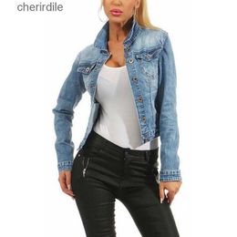 Women's Jackets Oeak Women Coat Denim Jackets Blue Autumn Denim Jackets Women Jeans Breasted Coats Female Feminine Clothing 240301