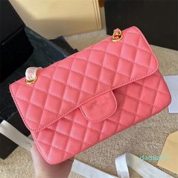 Designer Women Double Flap Crossbody Bags Gold and Silver Hardware Classic Shoulder Bag Leather Quilted Messenger Bag