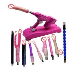 Pink Color AdultToys Automatic Sex Machine for Men and Women with Many dildo 65 cm Retractable Adjustable Speeds Love Machines7379099
