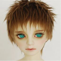 M9 children handmade toy 1/12 1/8 1/6 1/3 1/4 uncle Doll wig BJD/SD doll props Accessories Dark brown short no.37 hair 1pcs