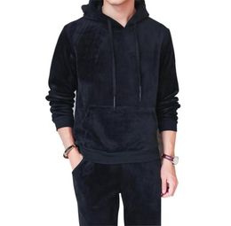 Velvet tracksuit suit Men039s Sportswear Casual Hooded SweatshirtPants Two Piece Sets Sporting Suit Long Sleeve Hoodies4776056