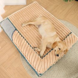 Mats L3XL Big Dog Bed Removable Washable Sleeping Pad for Dogs Cats Pet Supplies Comfortable Cat Bed with Double Pillow Sofa bed