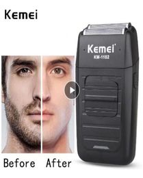 Kemei KM1102 Rechargeable Cordless Shaver for Men Twin Blade Reciprocating Beard Razor Face Care Multifunction Strong Trimmer7683762