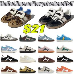 2024 New style Designer Shoes Wales Bonner Vintage Trainer Sneakers Leopard Core Black White Non-Slip Fashionable Classic campus Men Women Casual Shoes 36-45