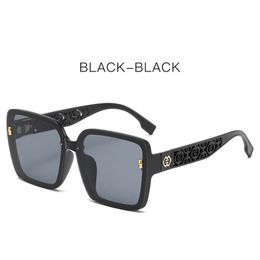 Women's Designer Luxury Vacation Sun Protection Sunglasses Men's Fashion Square Oversized Frame Glasses