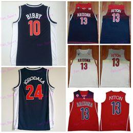 College Basketball Wears NCAA Arizona Wildcats College DeAndre #13 Ayton Jersey Red White Blue Mike 10 Bibby 24 Andre Iguodala Stitched University Basketball Jersey