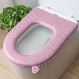 Toilet Seat Covers Universal EVA Cover Soft Reusable With Handle Closestool Mat Thicker Waterproof Cushion Lavatory