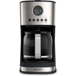 Tools Krups Essential Brew Stainless Steel Drip Coffee Maker 12 cup 99 Watts Digital Control, Coffee Filter, Drip Free